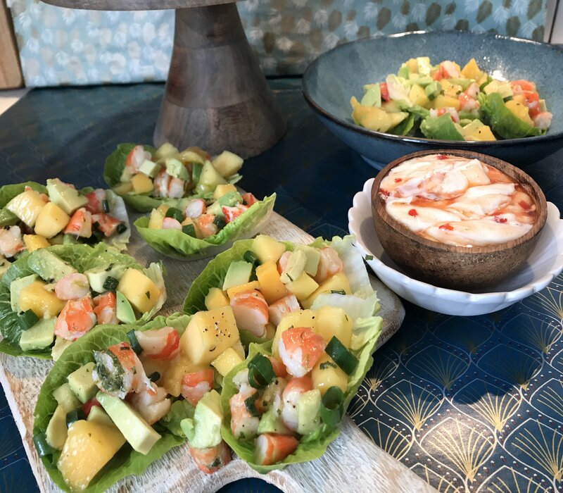 Summer Prawn & Mango Lettuce Cups